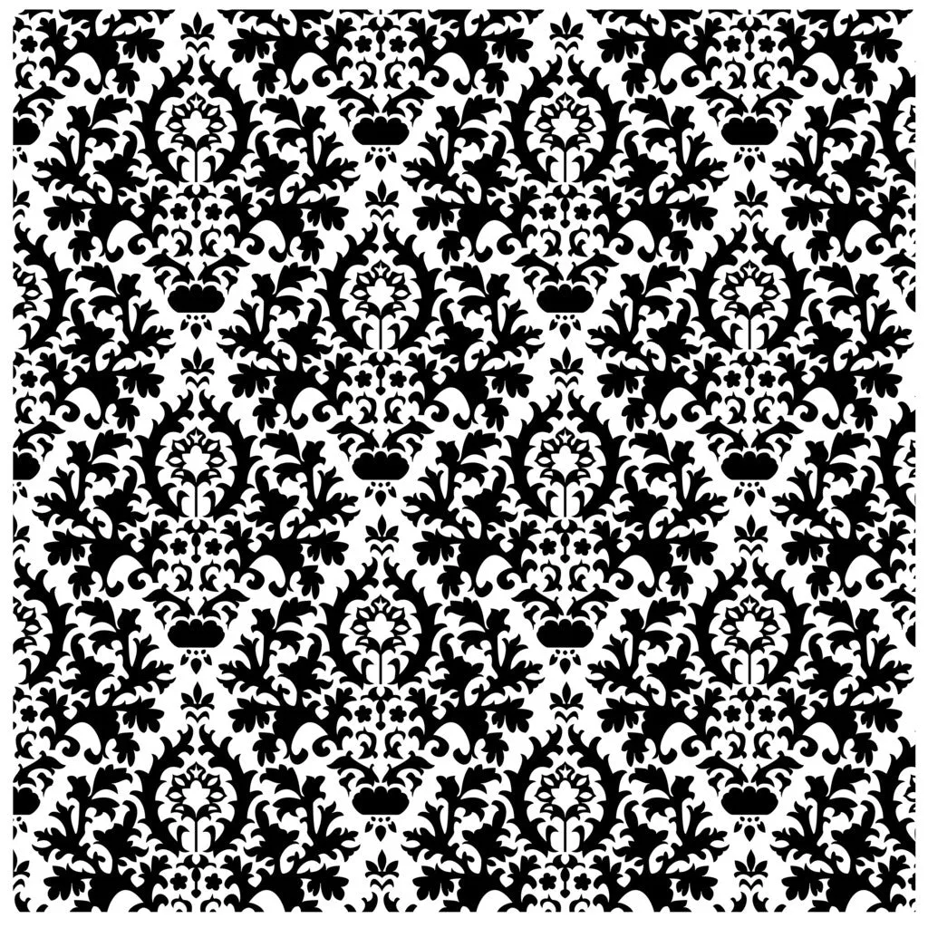 black Damask Heat Transfer Vinyl Sheet