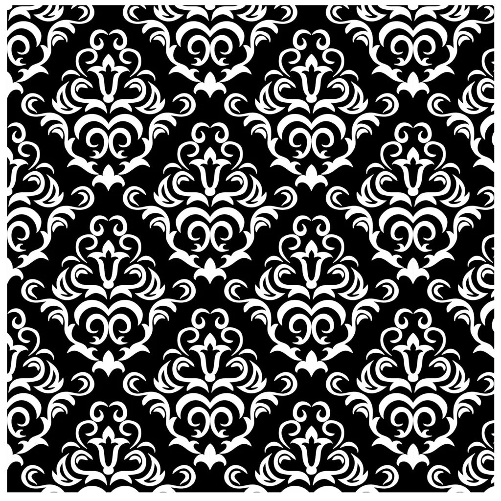 black Damask Heat Transfer Vinyl Sheet