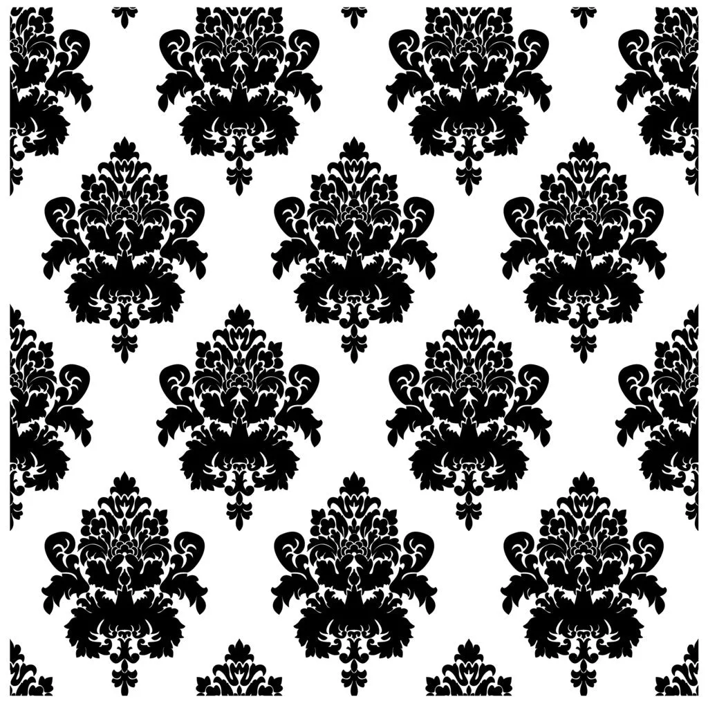 black Damask Heat Transfer Vinyl Sheet
