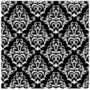 black Damask Heat Transfer Vinyl Sheet