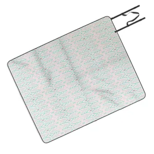 Bohemian Diamonds Mint Picnic Blanket