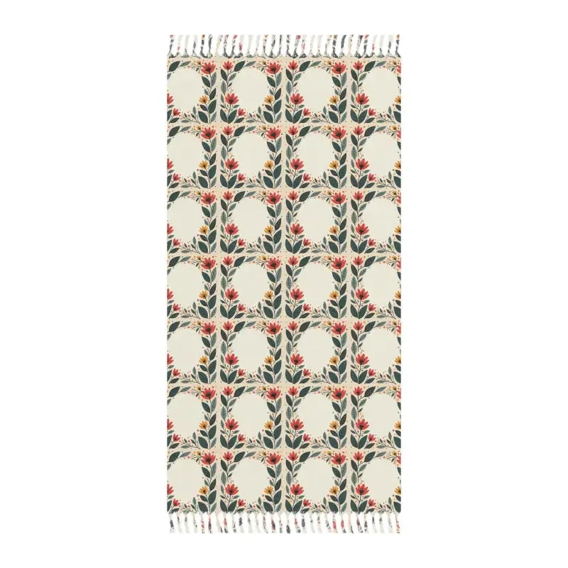 Boho Beach Blanket for Sun Lovers with Vibrant Florals