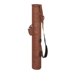 Brown Golf Leather Bag With Buckle Closure