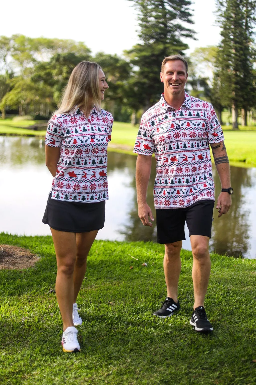 CA Funky Golf Shirt | Santa Is Coming