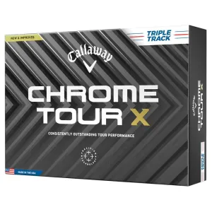 Callaway Chrome Tour X Pelotas de golf de triple pista, paquete de 12
