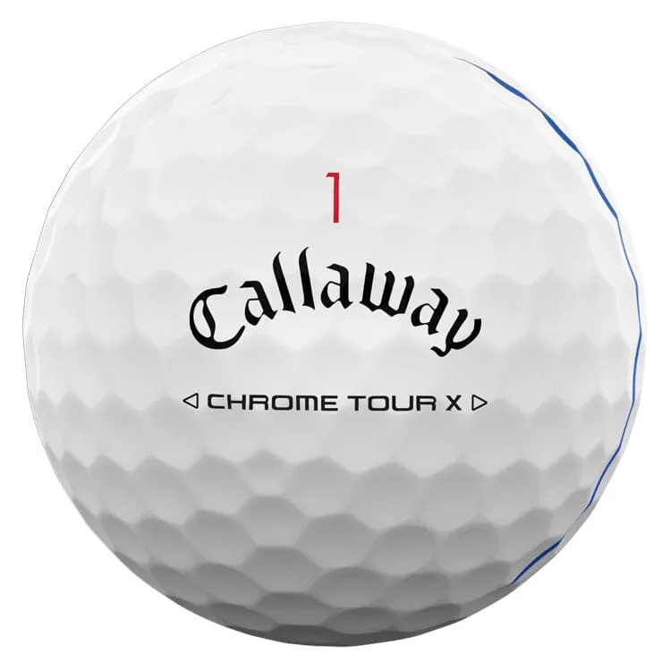 Callaway Chrome Tour X Pelotas de golf de triple pista, paquete de 12