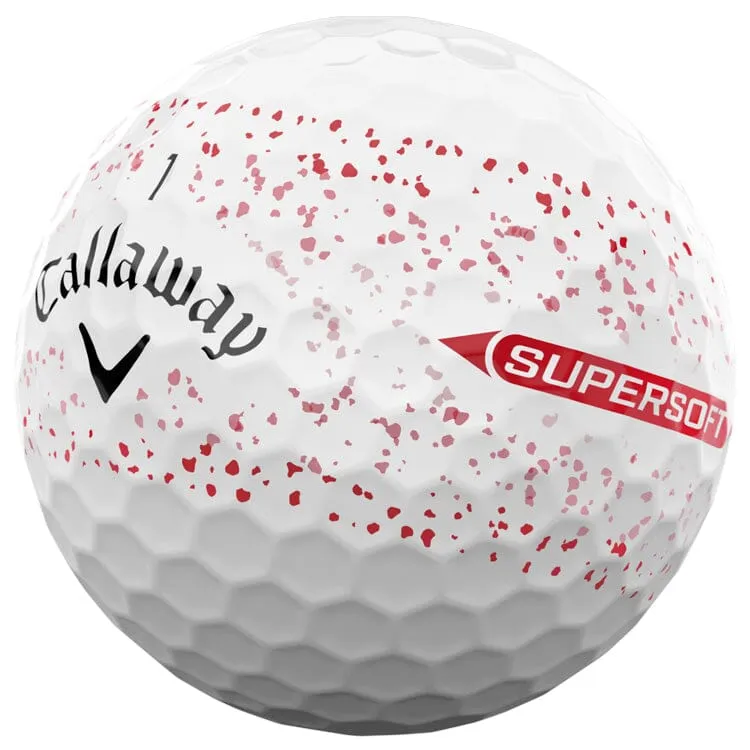 Callaway Supersoft Red Splatter Golf Balls 12Pk