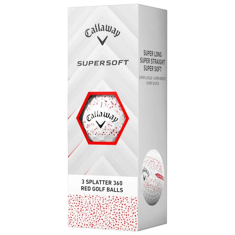 Callaway Supersoft Red Splatter Golf Balls 12Pk