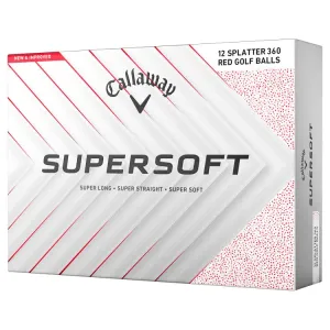 Callaway Supersoft Red Splatter Golf Balls 12Pk