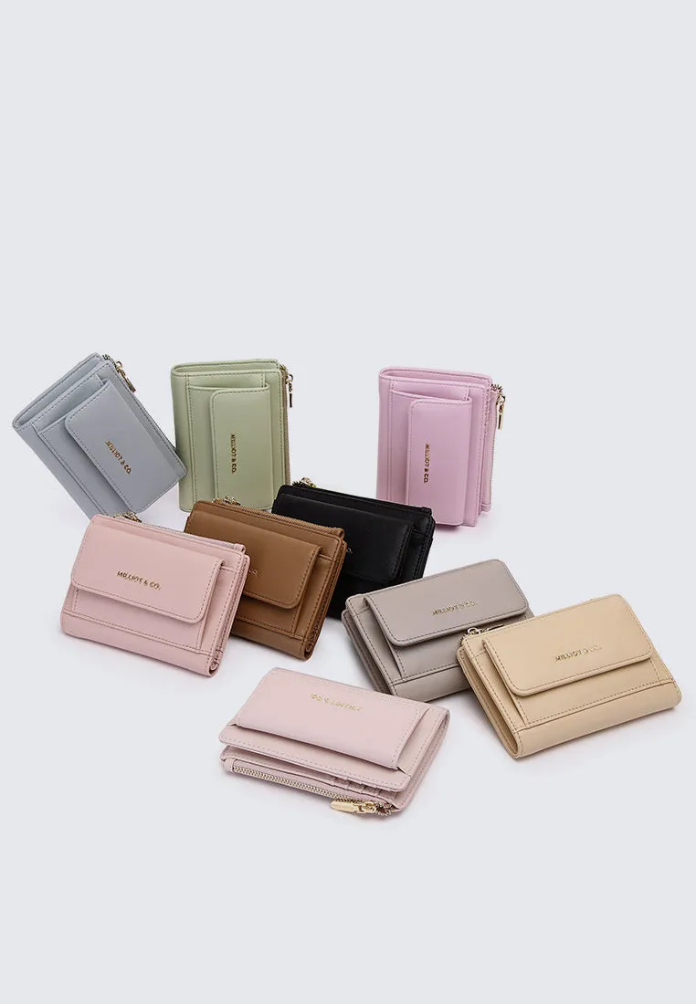Candy Pop Top Zip Mini Wallet (Light Yellow)
