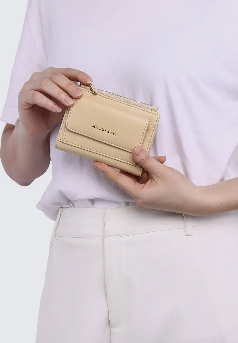 Candy Pop Top Zip Mini Wallet (Light Yellow)