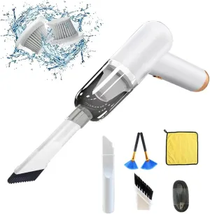 Car Vacuum Cleaner - Cordless Portable High Power 10000PA Mini Handheld Vacuum Cleaner with 2 Filters for Wet and Dry Cleaning,Pet Hair,Car Interior, Home, Office