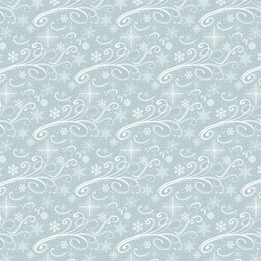 Carta Bella - Winter Wonderland - Snowy Swirls - 12x12 Patterned Paper