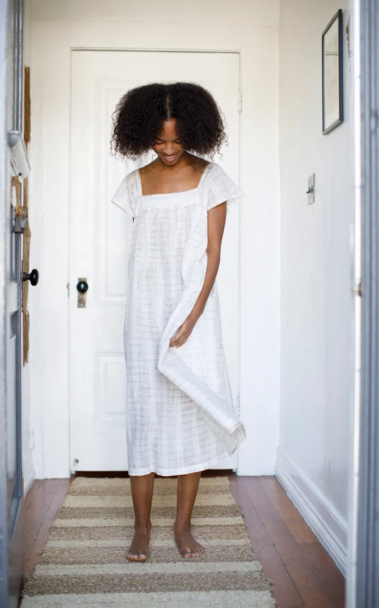 Casita Dress in Linen Grid