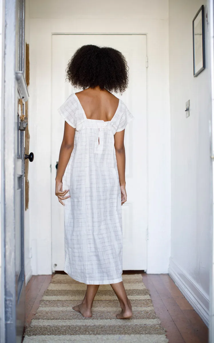 Casita Dress in Linen Grid