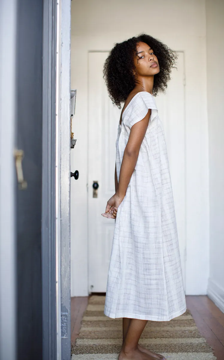 Casita Dress in Linen Grid