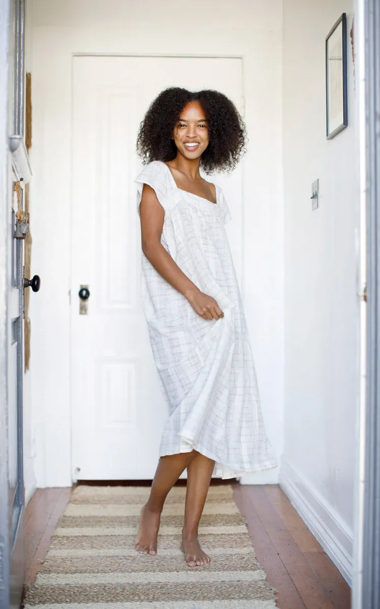Casita Dress in Linen Grid