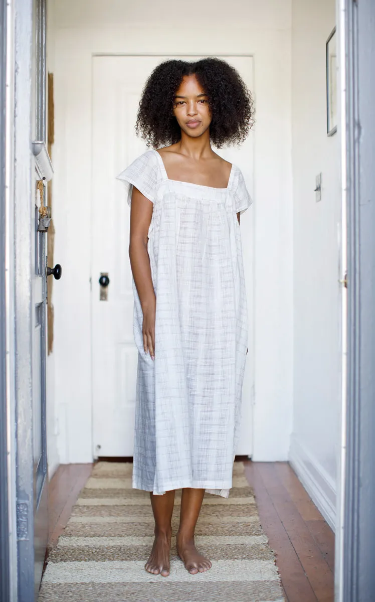 Casita Dress in Linen Grid