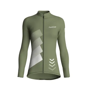 Celestial Grid | Dark Khaki Female Long Sleeves Jersey