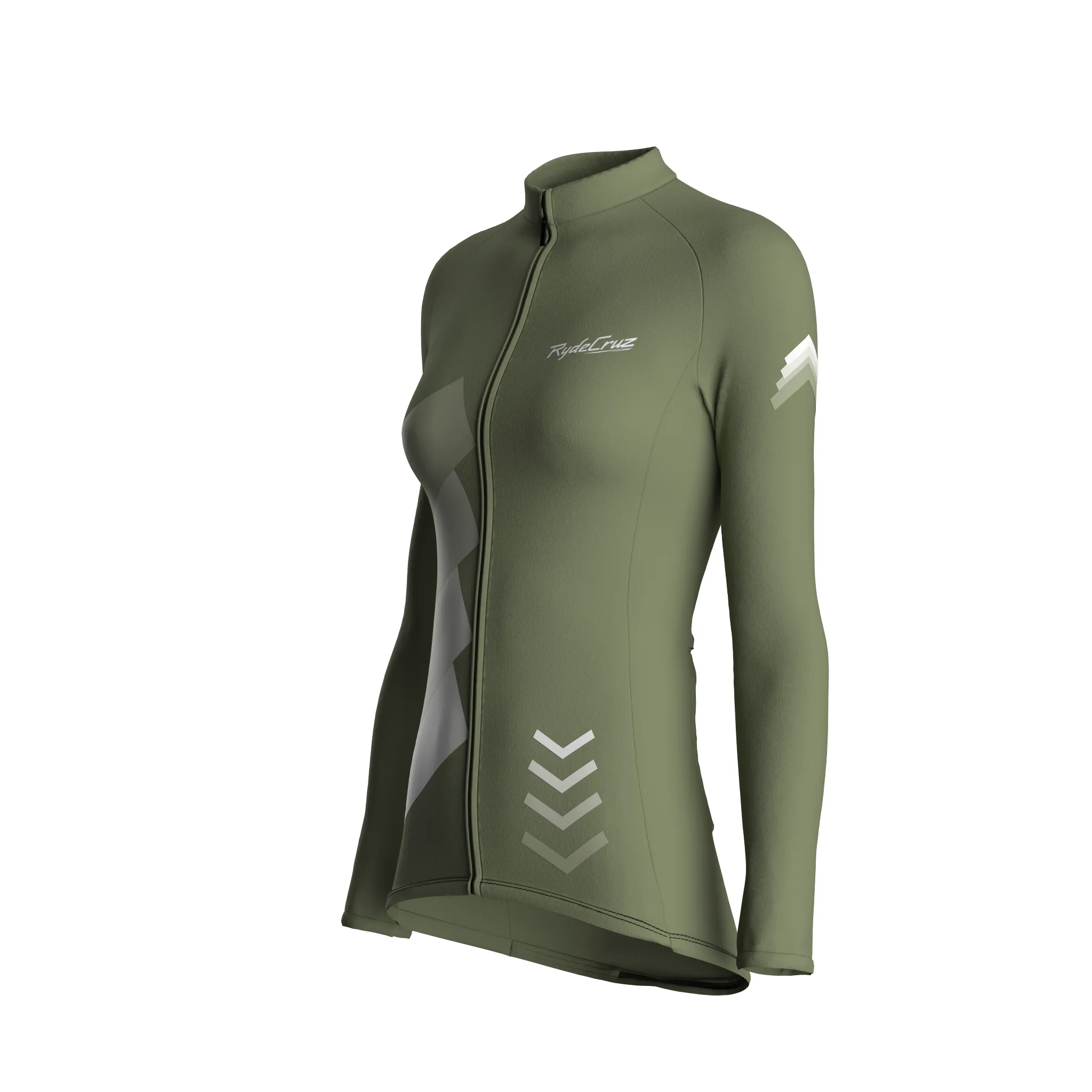 Celestial Grid | Dark Khaki Female Long Sleeves Jersey