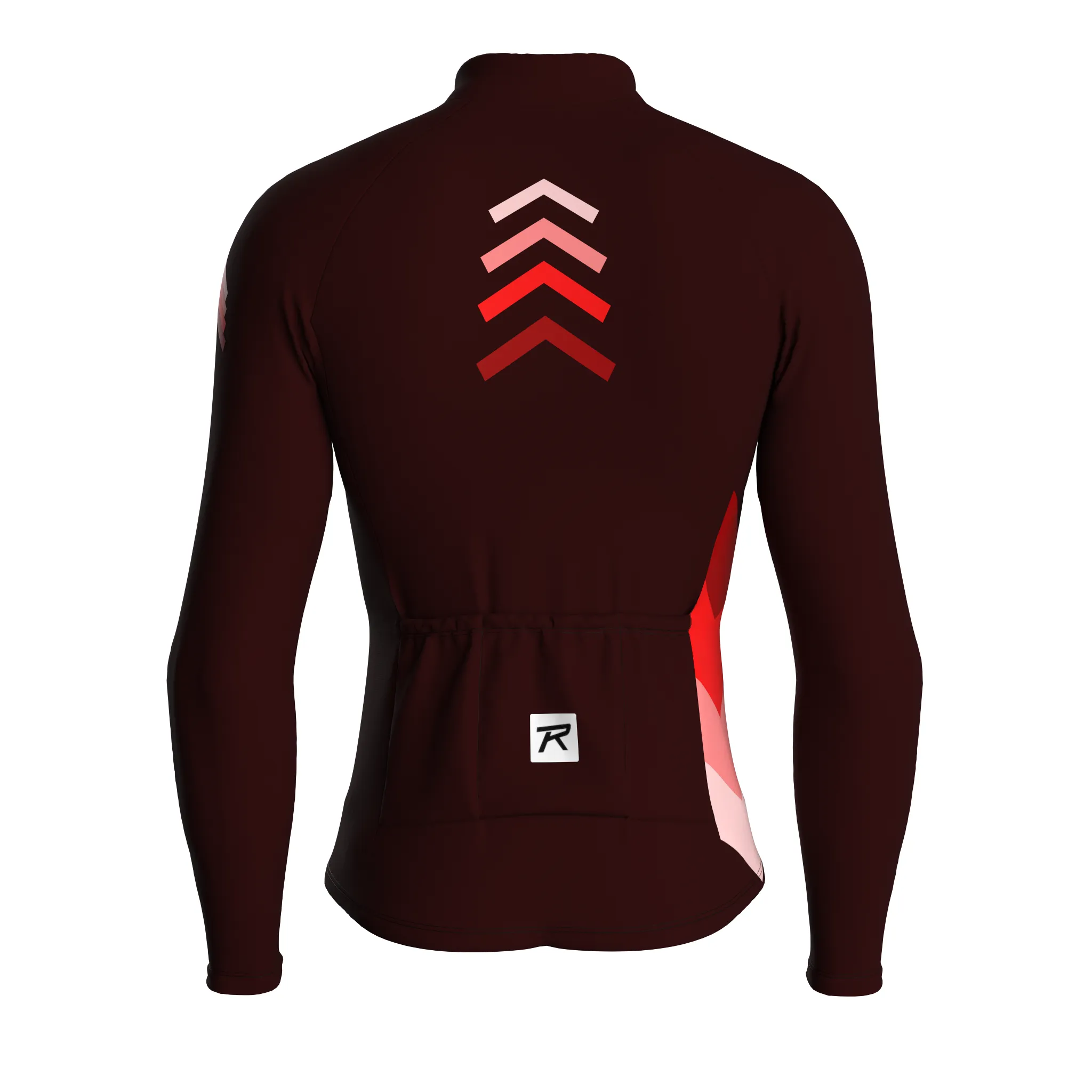 Celestial Grid | Dark Red Male Long Sleeves Jersey