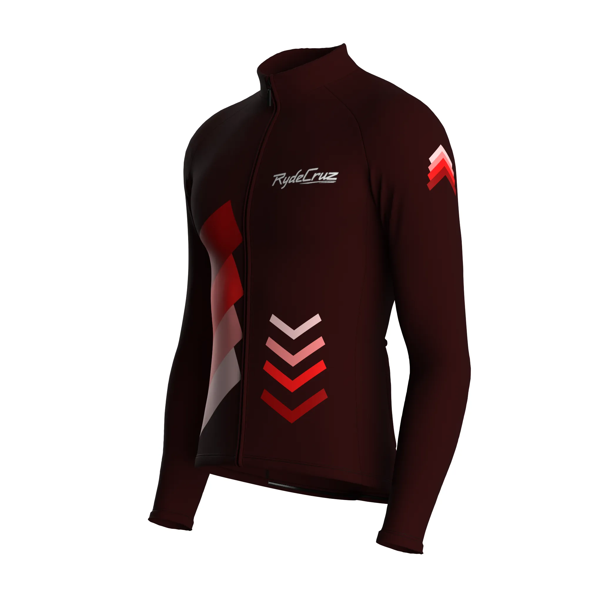 Celestial Grid | Dark Red Male Long Sleeves Jersey