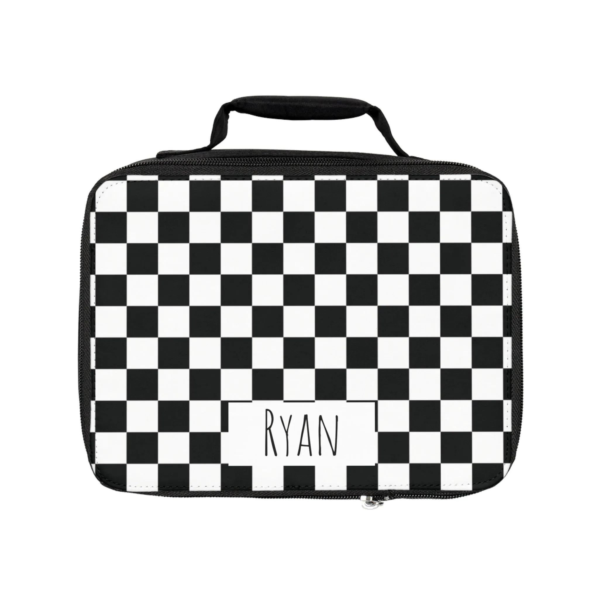Checks Lunch Bag  (INCLUDE CUSTOM NAME & FONT OPTION IN NOTES AT CHECKOUT)