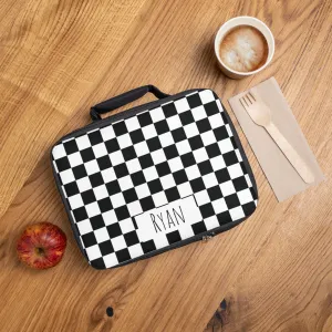 Checks Lunch Bag  (INCLUDE CUSTOM NAME & FONT OPTION IN NOTES AT CHECKOUT)