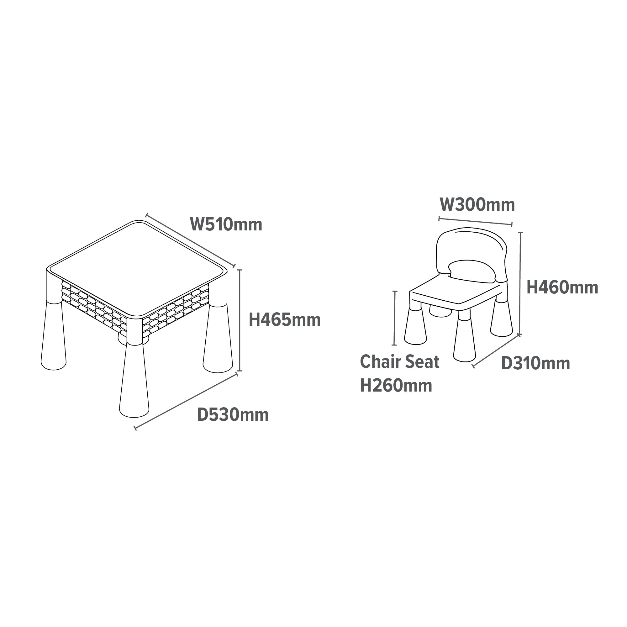 Children's Indoor | Outdoor Multipurpose Plastic Table & 2 Chairs Set | Lego Board | Sand & Water Pit | Pink