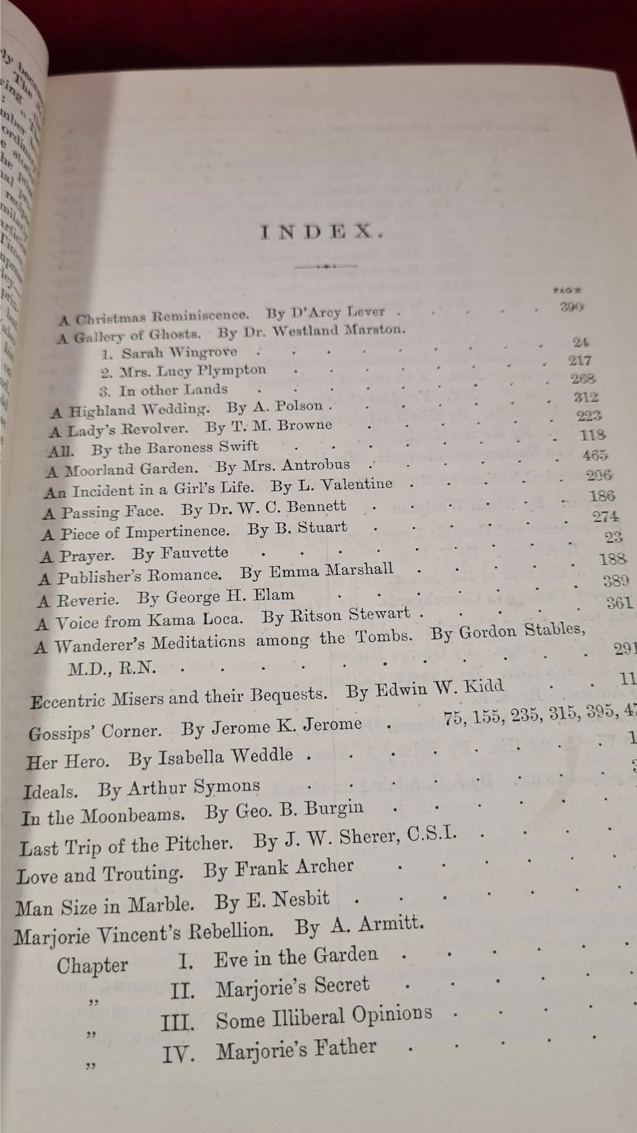 Christmas Chimes, A Armitt-Marjorie Vincent's Rebellion, Jerome K Jerome Gossips Corner