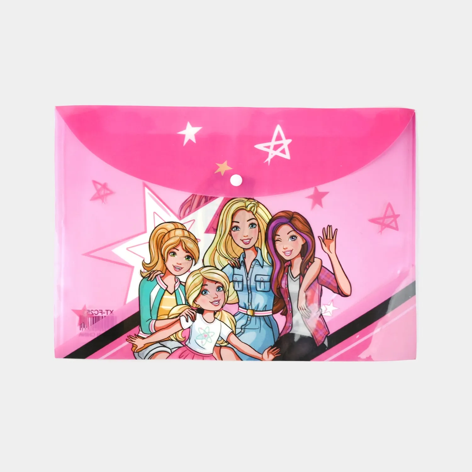 Clear Bag Button File Plastic Folder