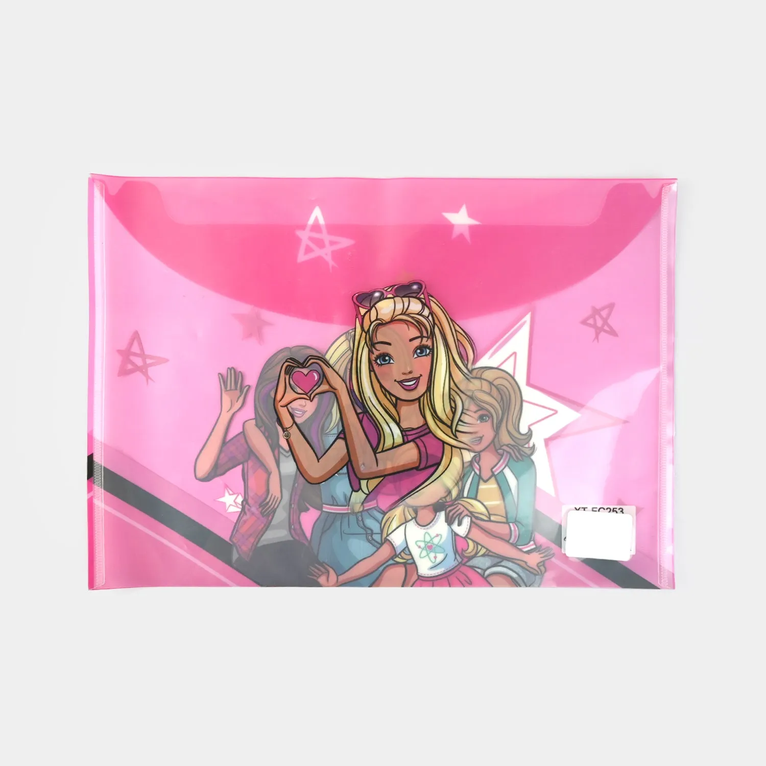Clear Bag Button File Plastic Folder