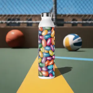 Colorful Jelly Bean Slim Water Bottle 20oz.