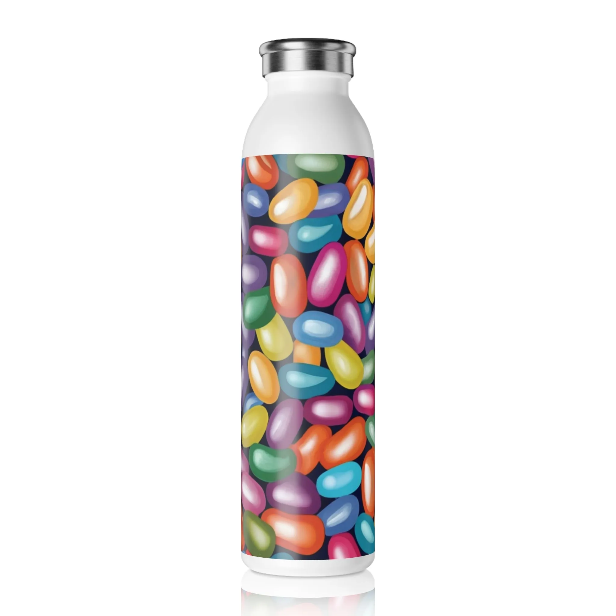 Colorful Jelly Bean Slim Water Bottle 20oz.