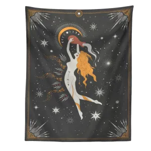 Constellation Tarot Tapestry Boho Tapestry Tarot Card Tapestry Wall Hanging Trippy Divination Beach Mat Sun Moon Wall Decor