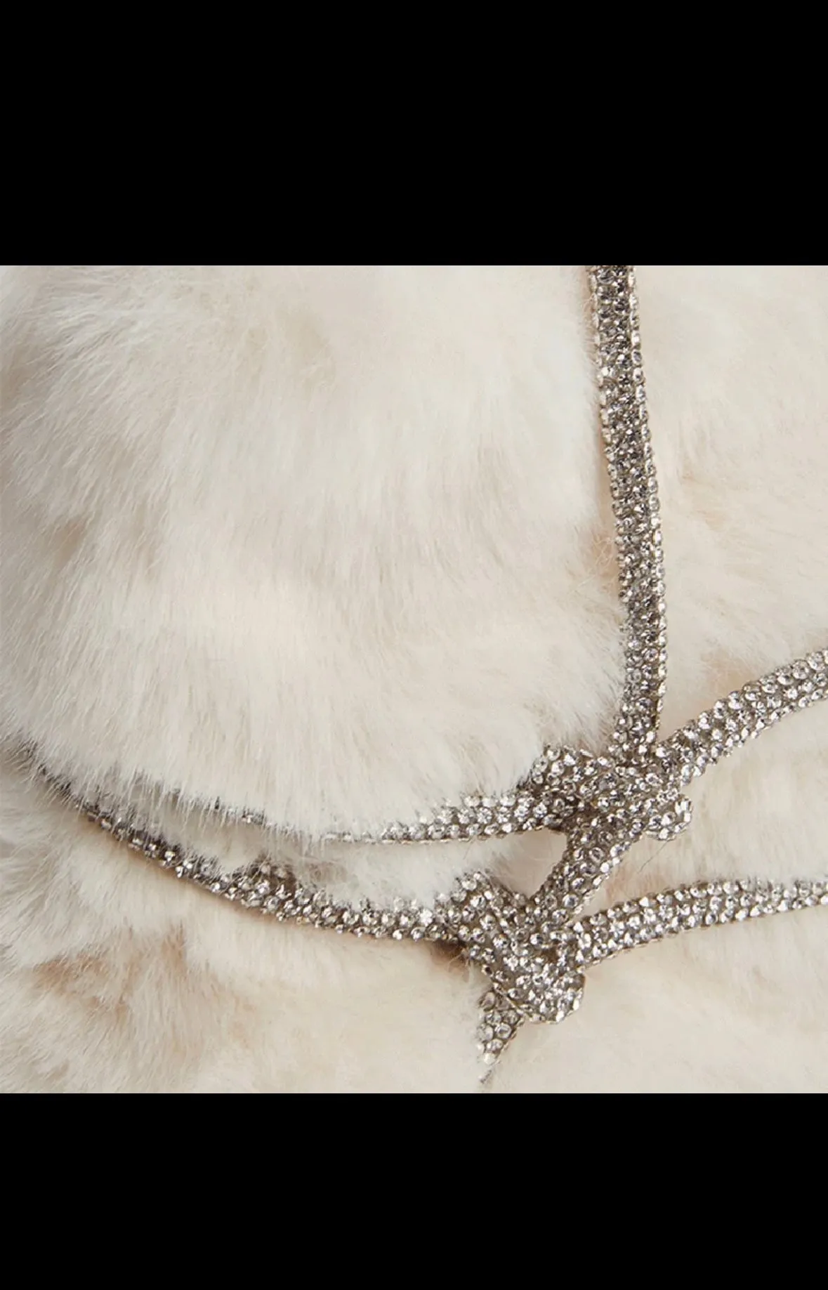 Cream Faux Fur Roped