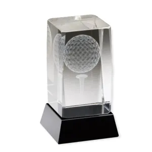 Crystal Award - Floating Golf Ball