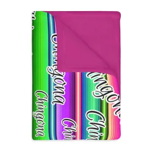 Cuddle a chingona - Velveteen Minky Blanket (Two-sided print)