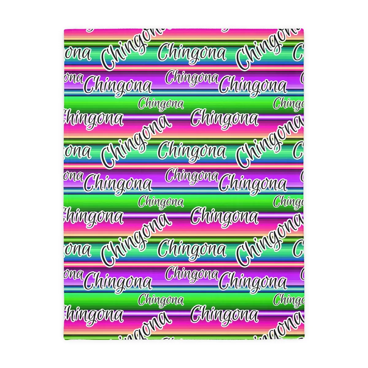 Cuddle a chingona - Velveteen Minky Blanket (Two-sided print)