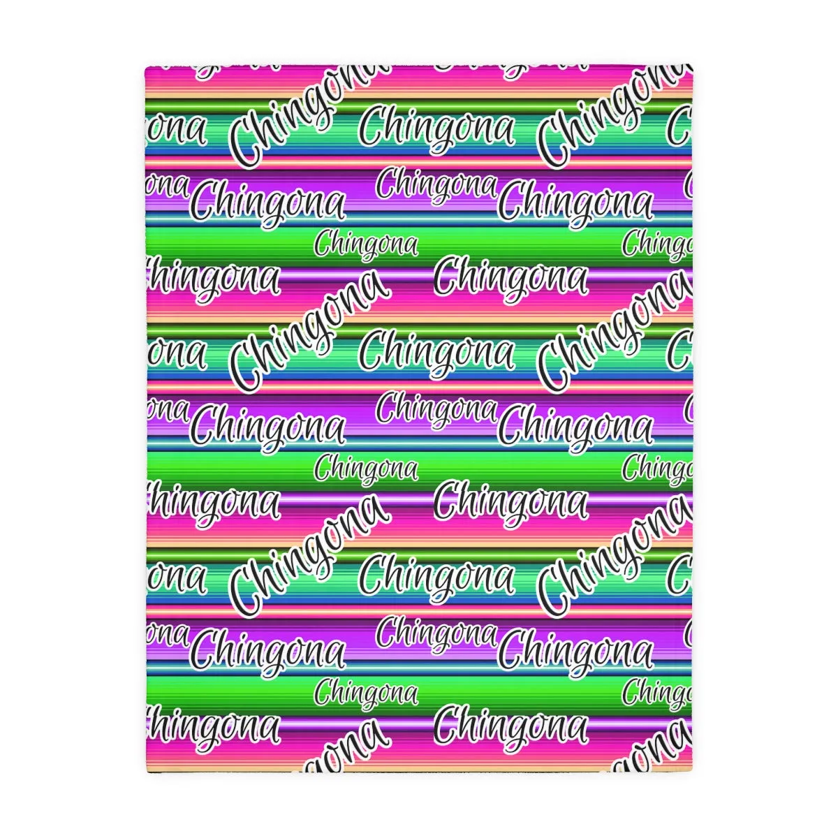 Cuddle a chingona - Velveteen Minky Blanket (Two-sided print)