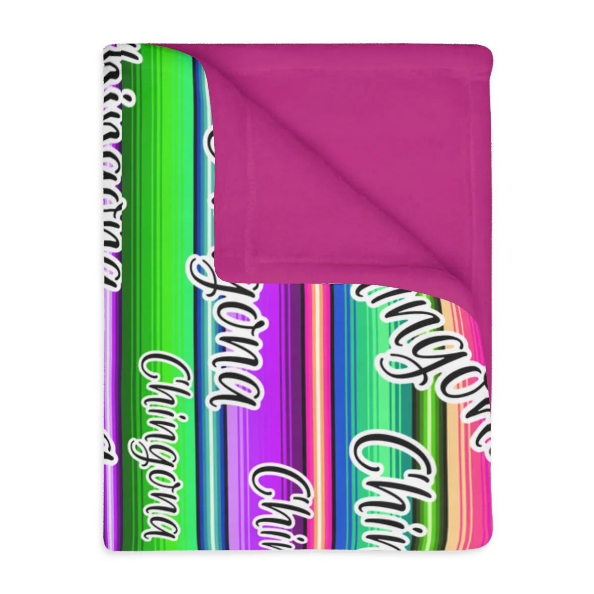 Cuddle a chingona - Velveteen Minky Blanket (Two-sided print)