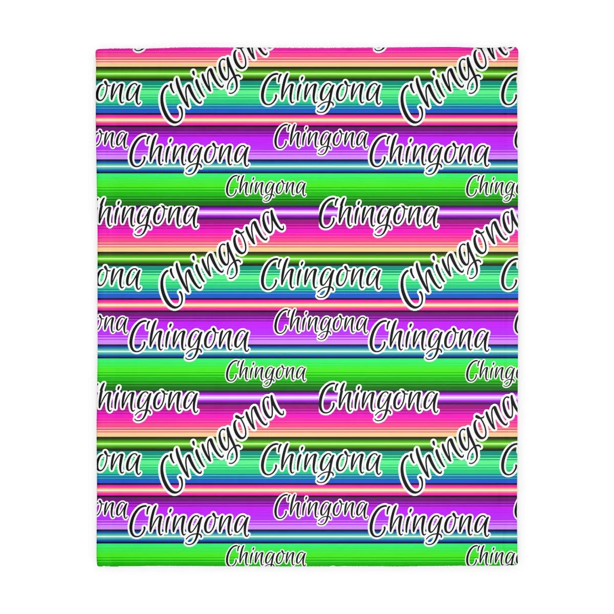 Cuddle a chingona - Velveteen Minky Blanket (Two-sided print)