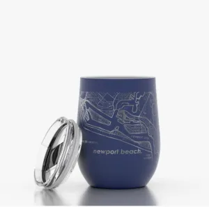 D Newport Beach CA Map 12 oz. Insulated Wine Tumbler