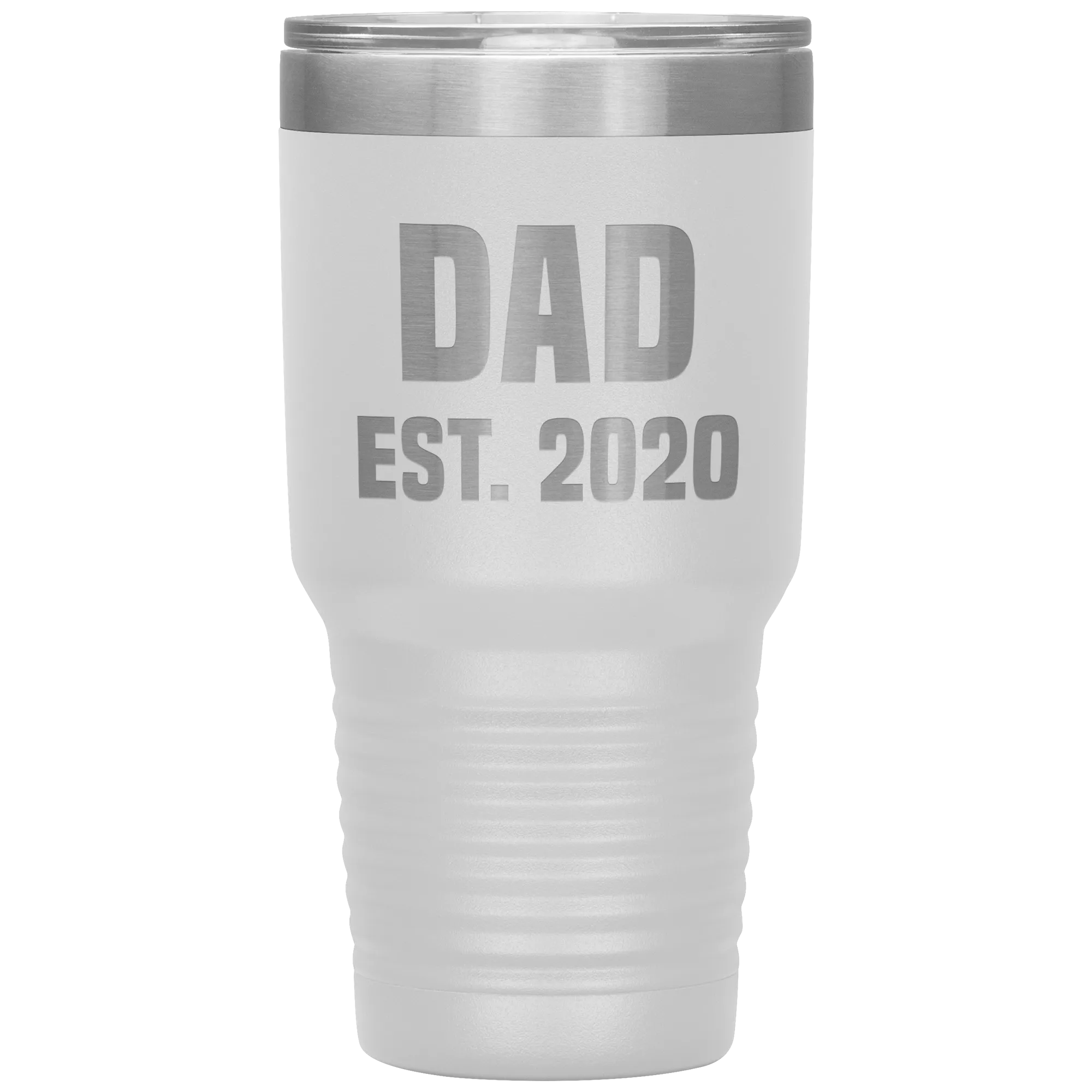 Dad Est 2020 Tumbler Cool Father's Day Gifts New Father Mug Insulated Hot Cold Travel Coffee Cup 30oz BPA Free