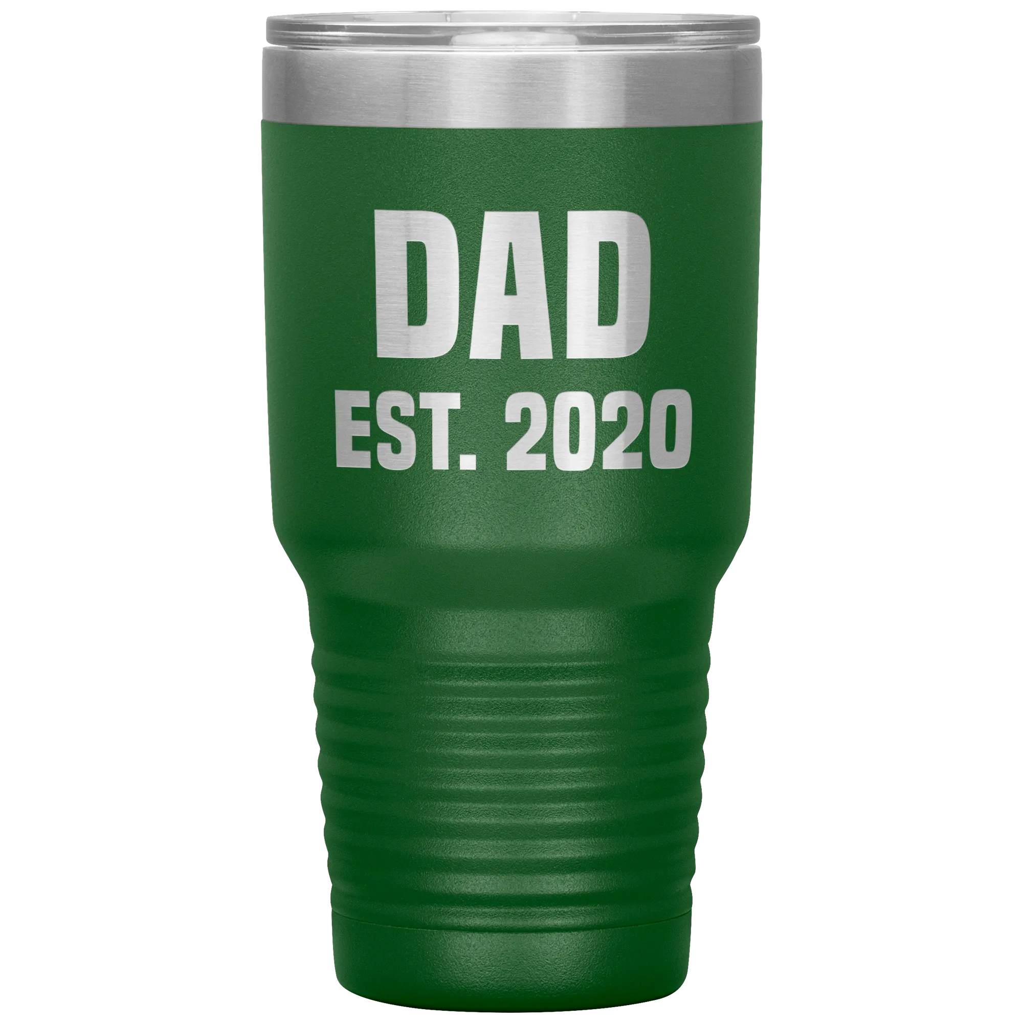 Dad Est 2020 Tumbler Cool Father's Day Gifts New Father Mug Insulated Hot Cold Travel Coffee Cup 30oz BPA Free