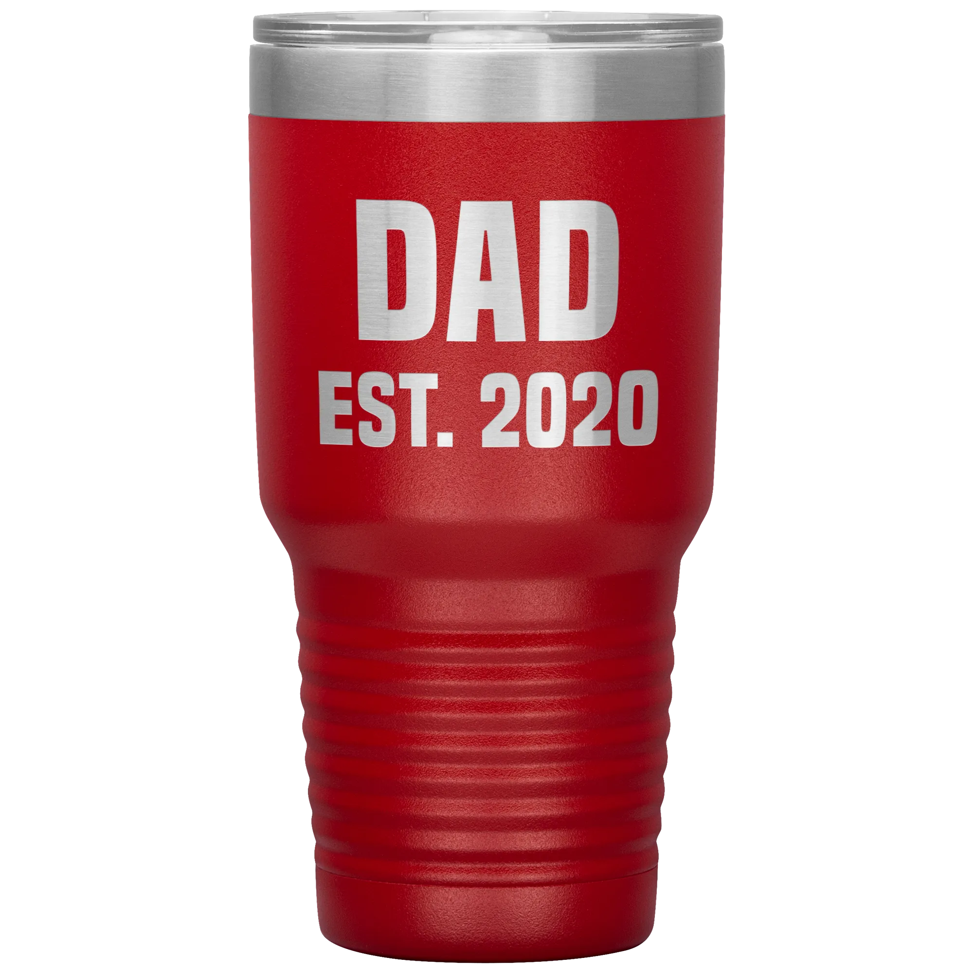 Dad Est 2020 Tumbler Cool Father's Day Gifts New Father Mug Insulated Hot Cold Travel Coffee Cup 30oz BPA Free