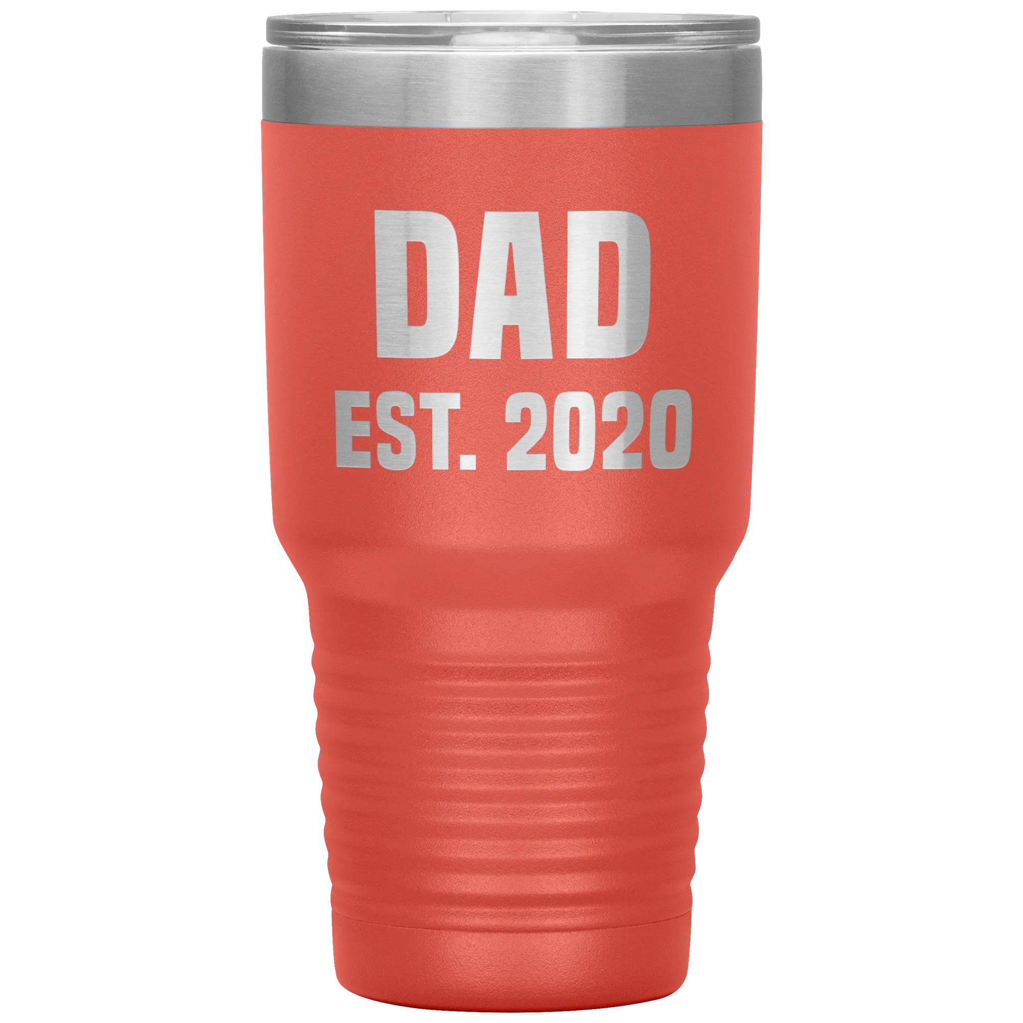 Dad Est 2020 Tumbler Cool Father's Day Gifts New Father Mug Insulated Hot Cold Travel Coffee Cup 30oz BPA Free