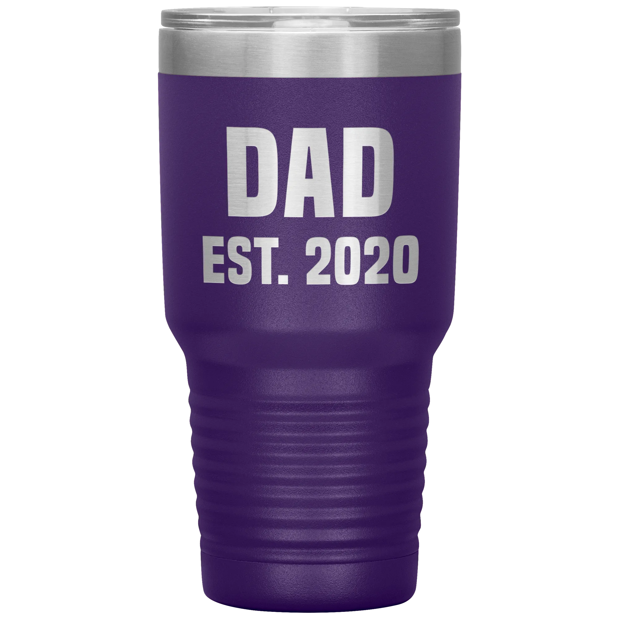 Dad Est 2020 Tumbler Cool Father's Day Gifts New Father Mug Insulated Hot Cold Travel Coffee Cup 30oz BPA Free