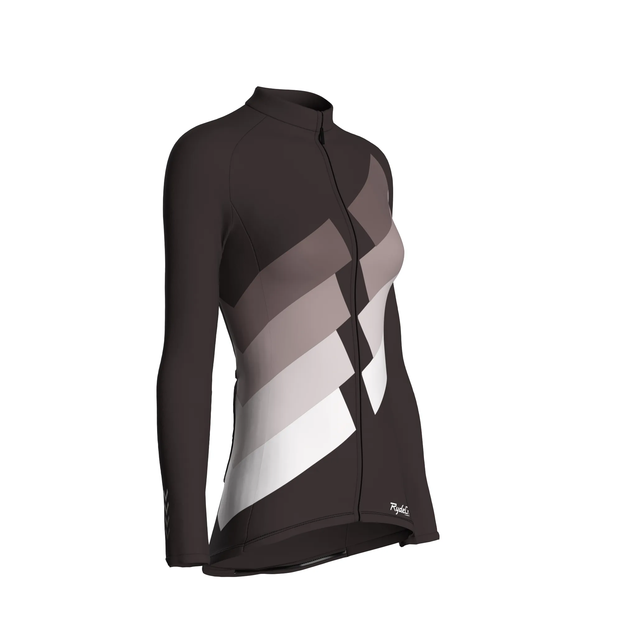 Digital Echo | Dark Brown Female Long Sleeves Jersey