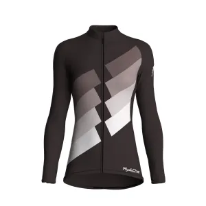 Digital Echo | Dark Brown Female Long Sleeves Jersey